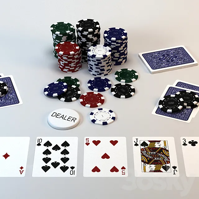 Poker set 3DModel