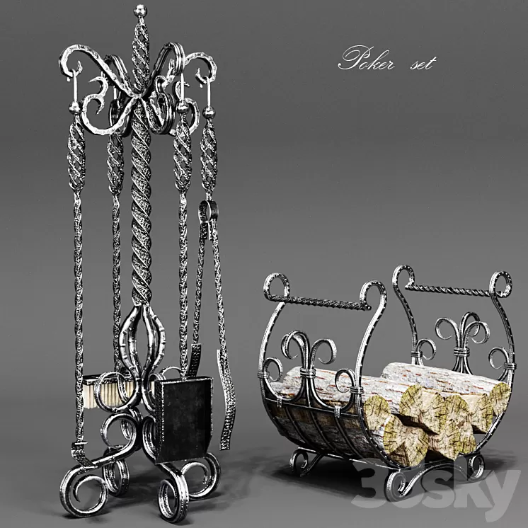 Poker Set (Corona PBR) 3D Model