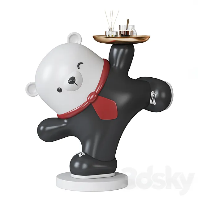 Polar bear organizer _ figurine 3D Model Polar bear organizer _ figurine 3D Model