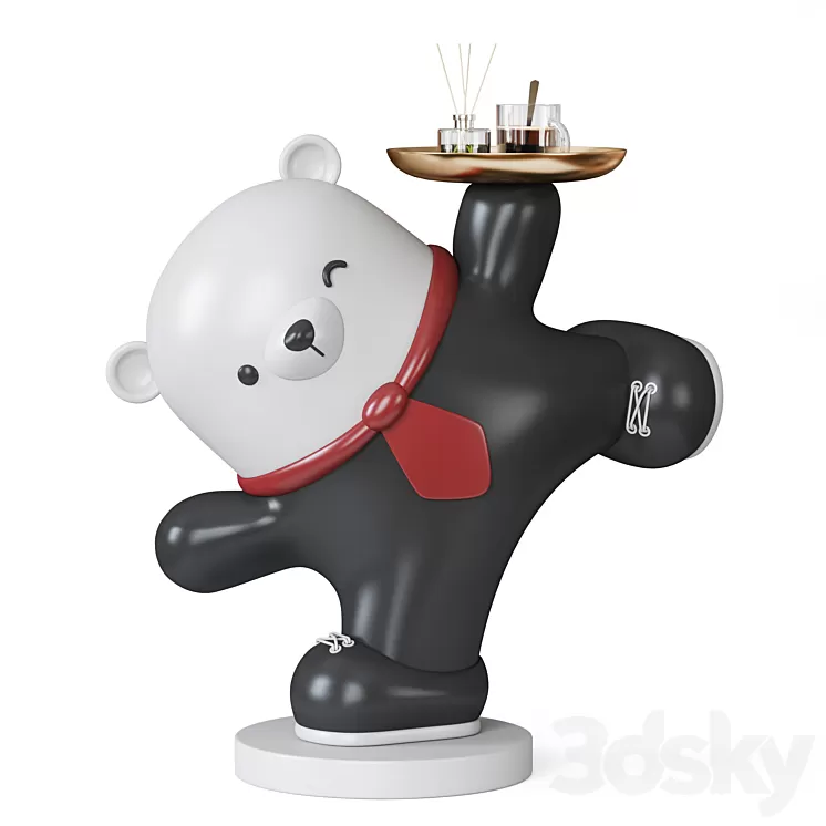 Polar bear organizer \/ figurine 3D Model Free Download