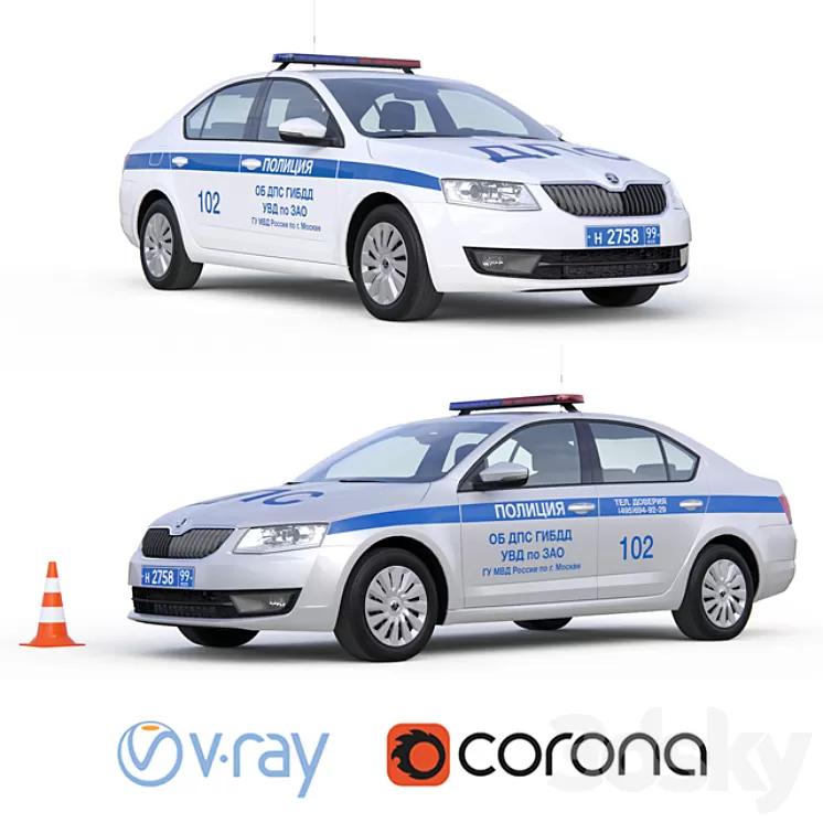 Police car (DPS) 3D Model