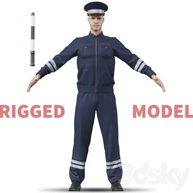 Policeman. Inspector 3DModel