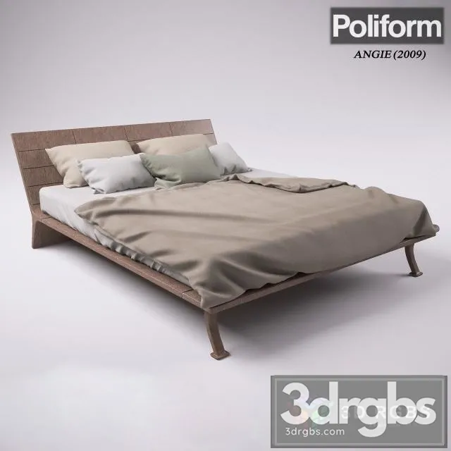 Poliform Angie Bed 3D Model Download Poliform Angie Bed 3D Model Download