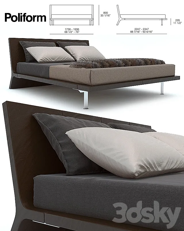 Poliform Angie bed 3DModel