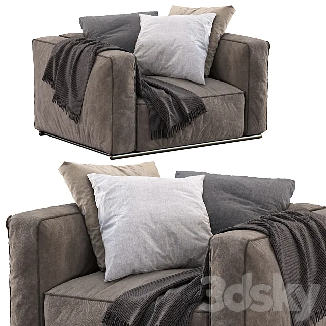 Poliform Armchair Shangai 3D Model