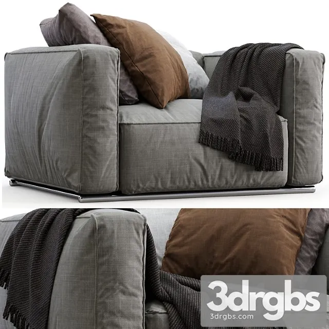 Poliform armchair shangai 3D Model Download