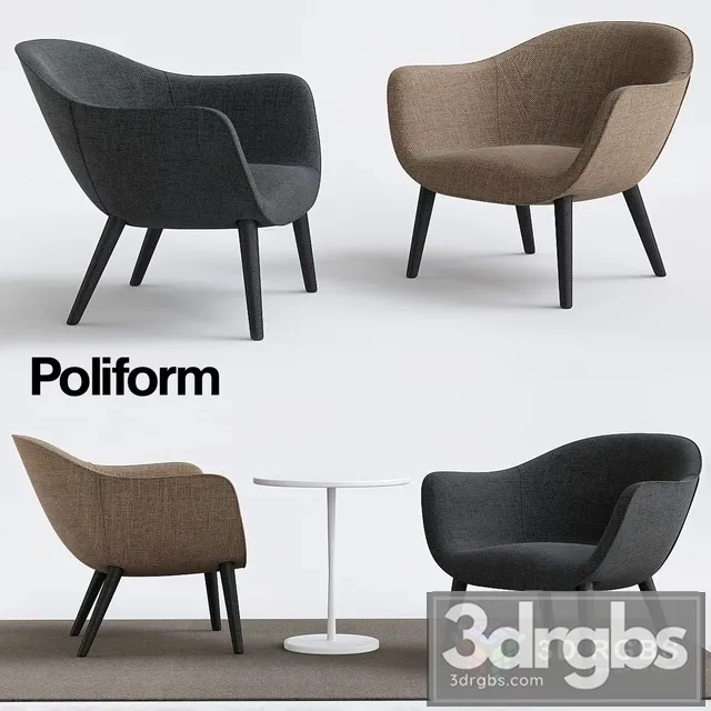 Poliform Armchairs 3D Model Download