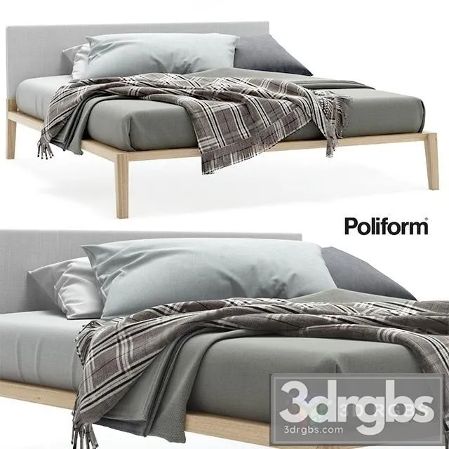 Poliform Aton Bed 3D Model Download