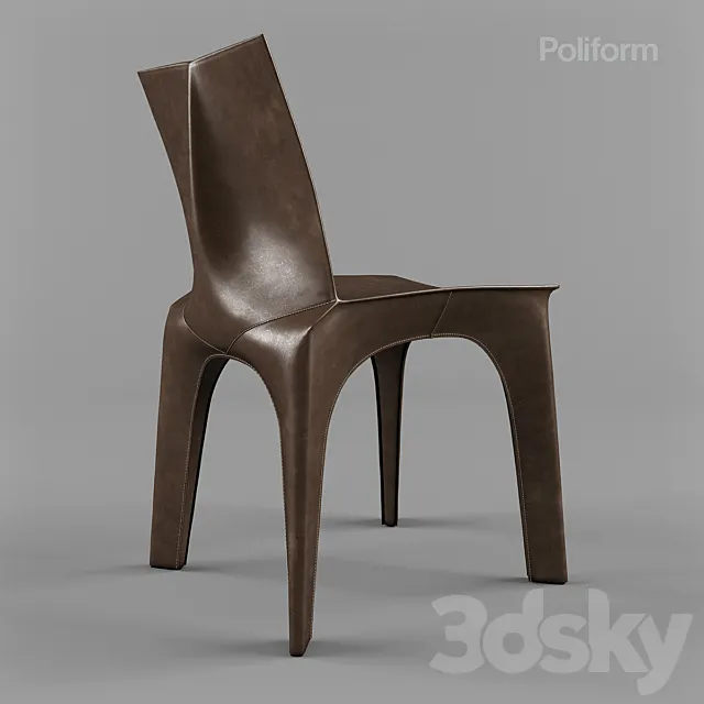 Poliform Bb chair 3D Model Poliform Bb chair 3D Model
