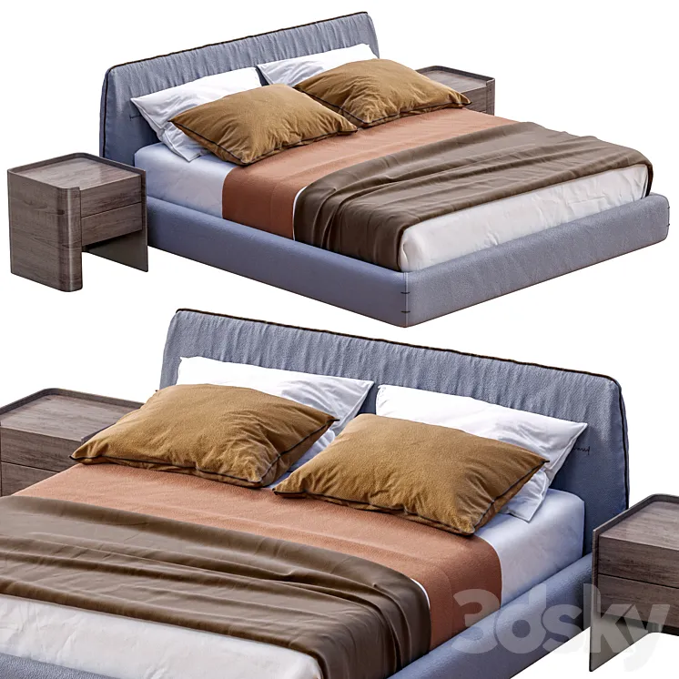 Poliform Bed Jacqueline 3D Model Free Download