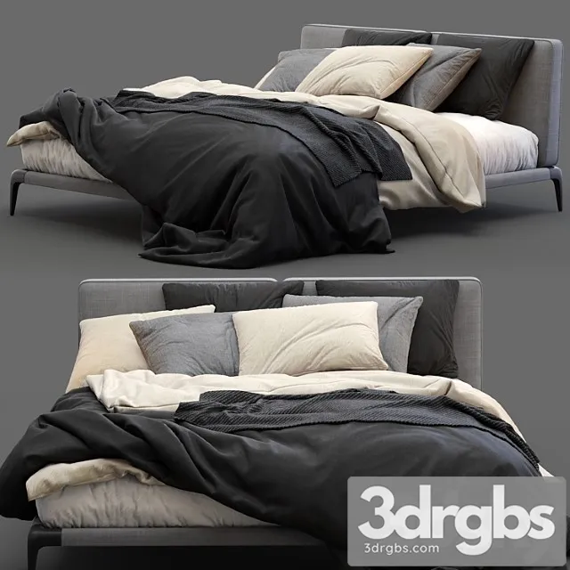 Poliform bed park uno 2 3D Model Download