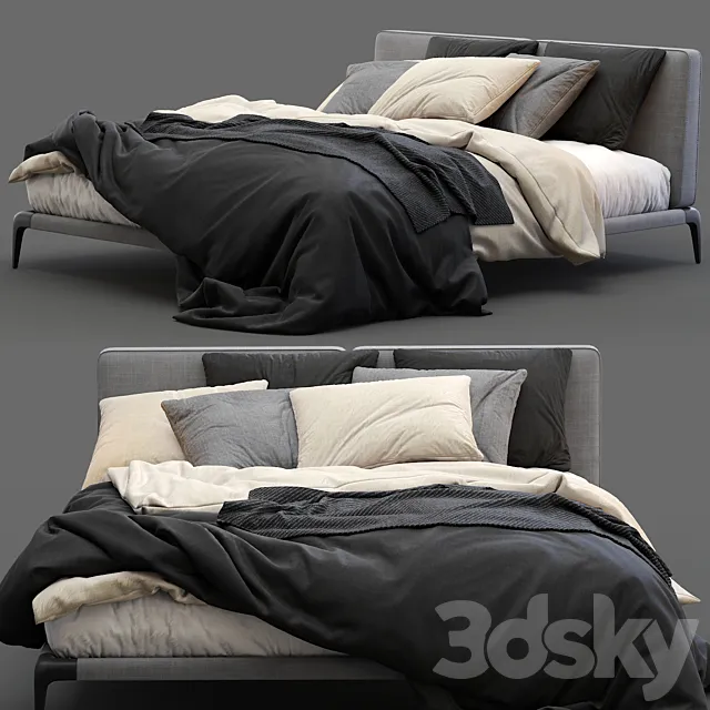 Poliform Bed Park Uno 3DModel Poliform Bed Park Uno 3DModel