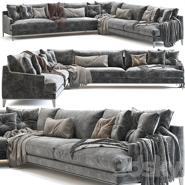 Poliform Bellport corner sofa 3D Model Poliform Bellport corner sofa 3D Model
