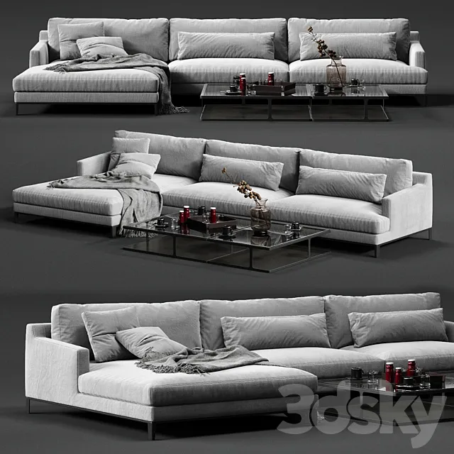 POLIFORM BELLPORT Corner Sofa 3DModel POLIFORM BELLPORT Corner Sofa 3DModel