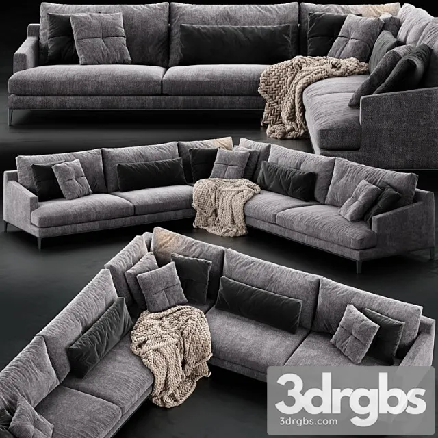 Poliform bellport sofa 3 2 3D Model Download