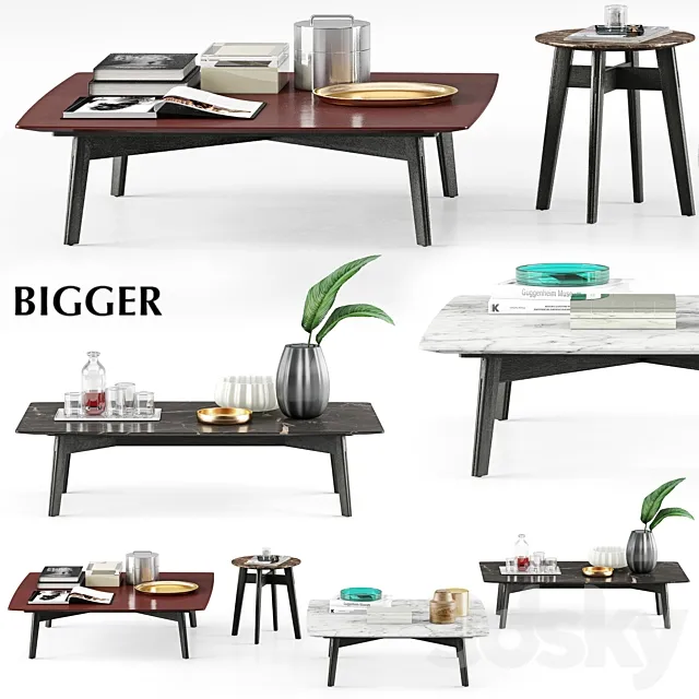 Poliform Bigger Coffee Tables 3D Model Poliform Bigger Coffee Tables 3D Model