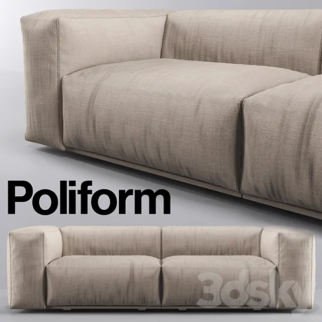 Poliform Bolton Sofa Short 3DModel Poliform Bolton Sofa Short 3DModel