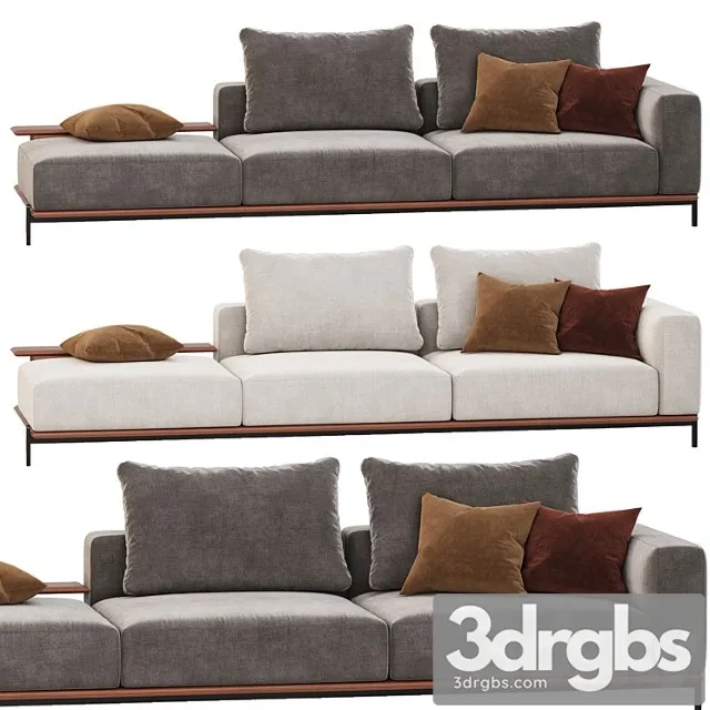 Poliform Brera Sofa Set 03 3D Model Download