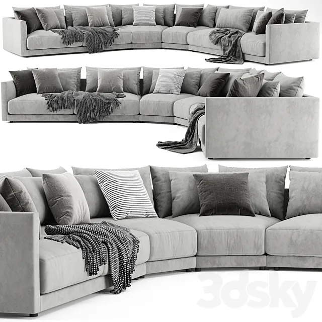 Poliform Bristol Angled Composition 2 3D Model Poliform Bristol Angled Composition 2 3D Model