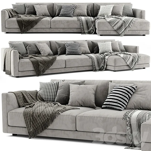 Poliform Bristol Chaise Longue Sofa 2 3DModel Poliform Bristol Chaise Longue Sofa 2 3DModel