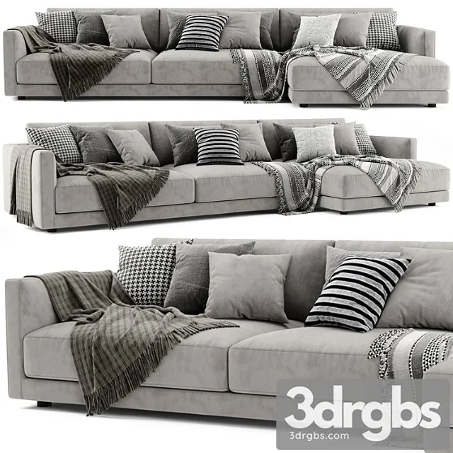 Poliform bristol chaise longue sofa 2