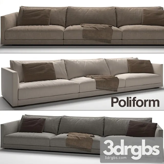 Poliform Bristol Sofa 3D Model Download