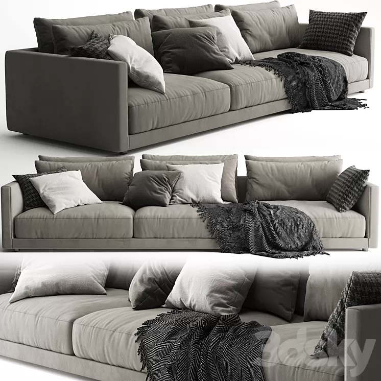 Poliform Bristol Sofa B 3D Model Poliform Bristol Sofa B 3D Model