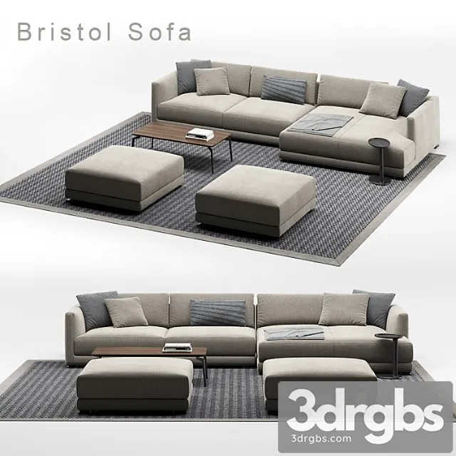 Poliform Bristol Sofa Composition 3D Model Download Poliform Bristol Sofa Composition 3D Model Download