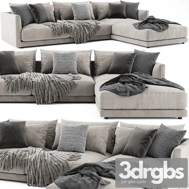 Poliform Bristol with Ottoman 3D Model Download