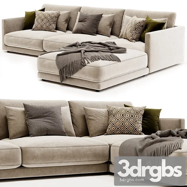 Poliform Bristol With Ottoman 8 3D Model Download Poliform Bristol With Ottoman 8 3D Model Download