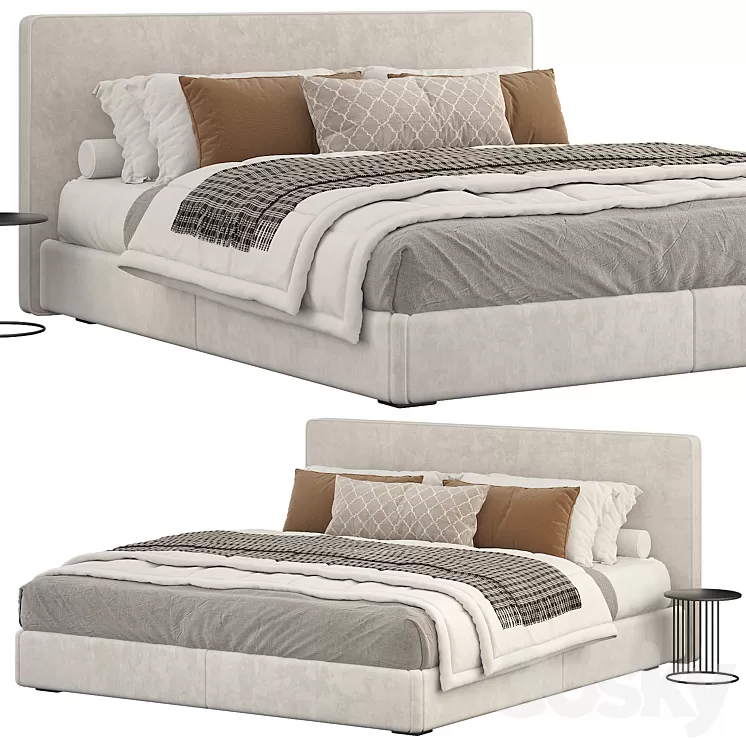 Poliform bruce bed 3D Model Free Download