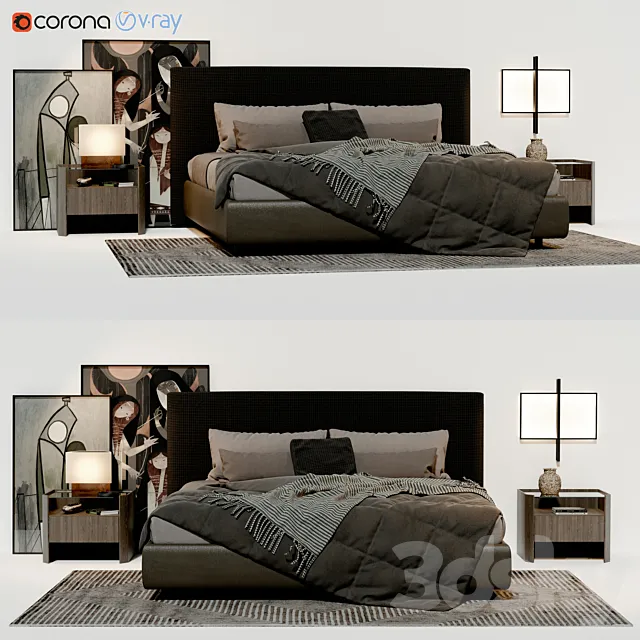 Poliform Bruce Bed 3D Model Poliform Bruce Bed 3D Model