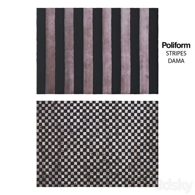 POLIFORM CARPETS DAMA STRIPES 3D Model POLIFORM CARPETS DAMA STRIPES 3D Model
