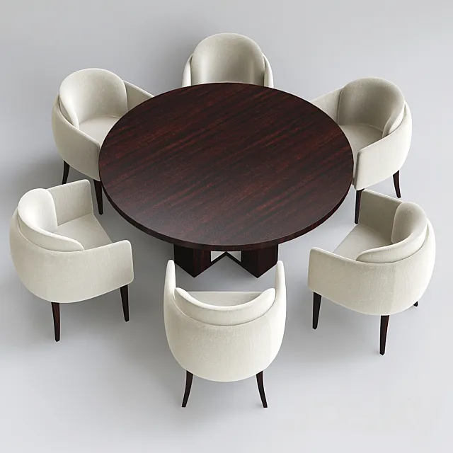 Poliform chair and table 3DModel