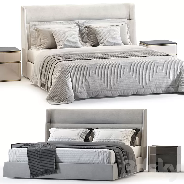 Poliform CHLOE Bed 3D Model Poliform CHLOE Bed 3D Model