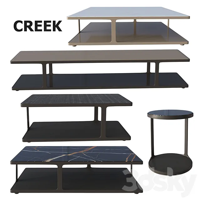 Poliform coffee table creek 3DModel