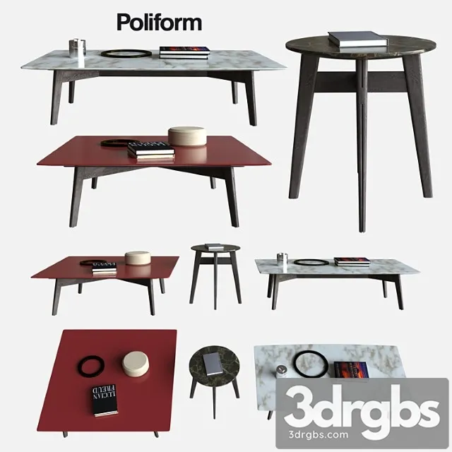 Poliform coffee tables bigger 2 3D Model Download Poliform coffee tables bigger 2 3D Model Download