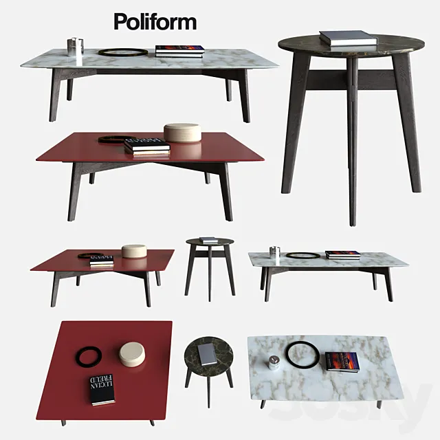 POLIFORM COFFEE TABLES BIGGER 3D Model