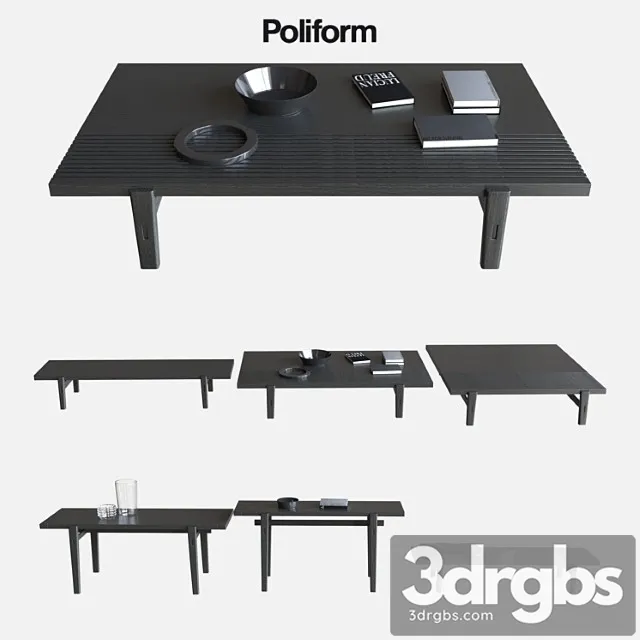 Poliform coffee tables home hotel 2 3D Model Download