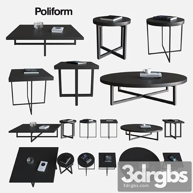 Poliform Coffee Tables Yard 3D Model Download