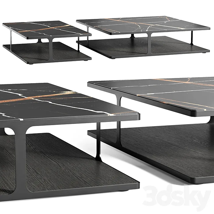 Poliform CREEK coffee tables 3D Model Free Download