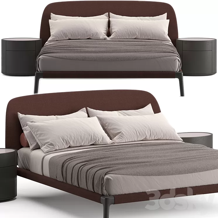 Poliform Curve Bed 3D Model Free Download