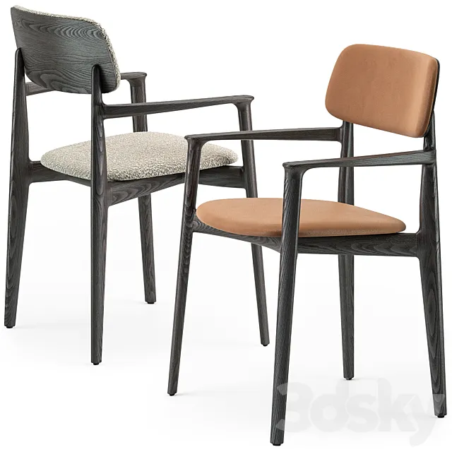 Poliform Curve dining armchair 3D Model Poliform Curve dining armchair 3D Model