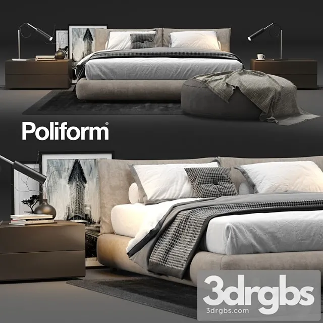 Poliform dream bed 2 2 3D Model Download