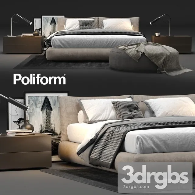 Poliform Dream Bed 3D Model Download Poliform Dream Bed 3D Model Download