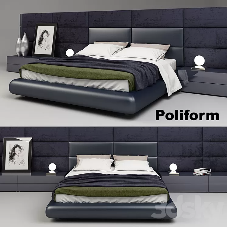 Poliform Dream Bed 3D Model