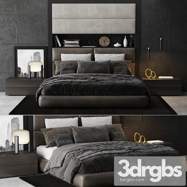 Poliform dream bed headboard b 2 3D Model Download