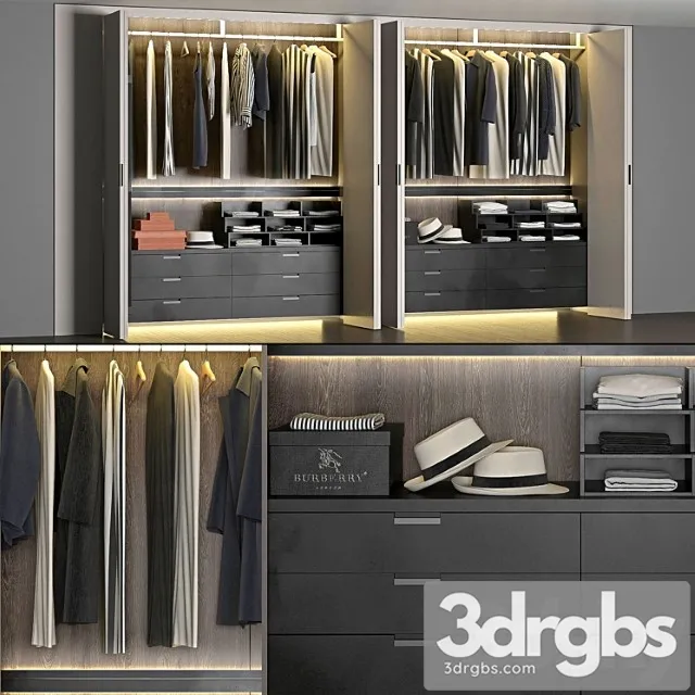 Poliform dressing room 3D Model Download