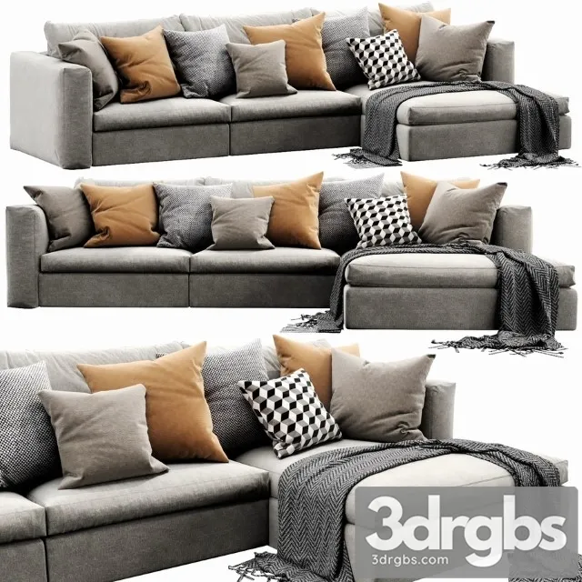 Poliform Dune Chaise Lounge 3D Model Download