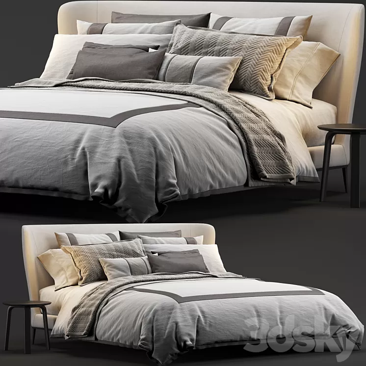 Poliform Gentleman Bed 3D Model Poliform Gentleman Bed 3D Model